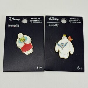 2 NEW Loungefly Disney Big Hero 6 Baymax Enamel Trading Pins Birds & Avo Toast